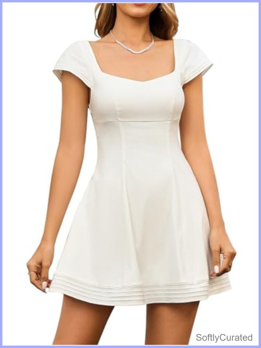 Cap Sleeve Mini Dress Women Sweetheart A-Line Graduation Homecoming